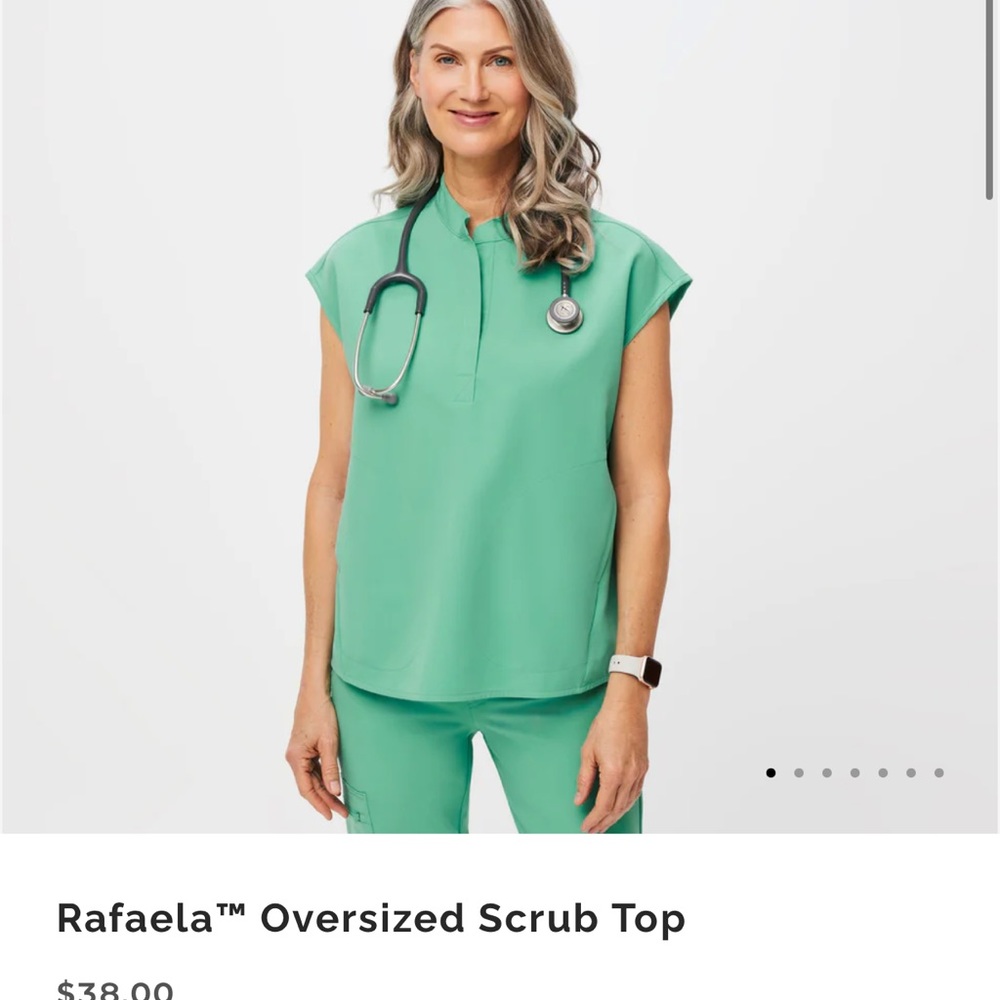 TEAL *not green* FIGS scrub top